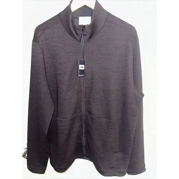 Joseph Abboud Mens Brown Reversible Jacket Coat Large‎
